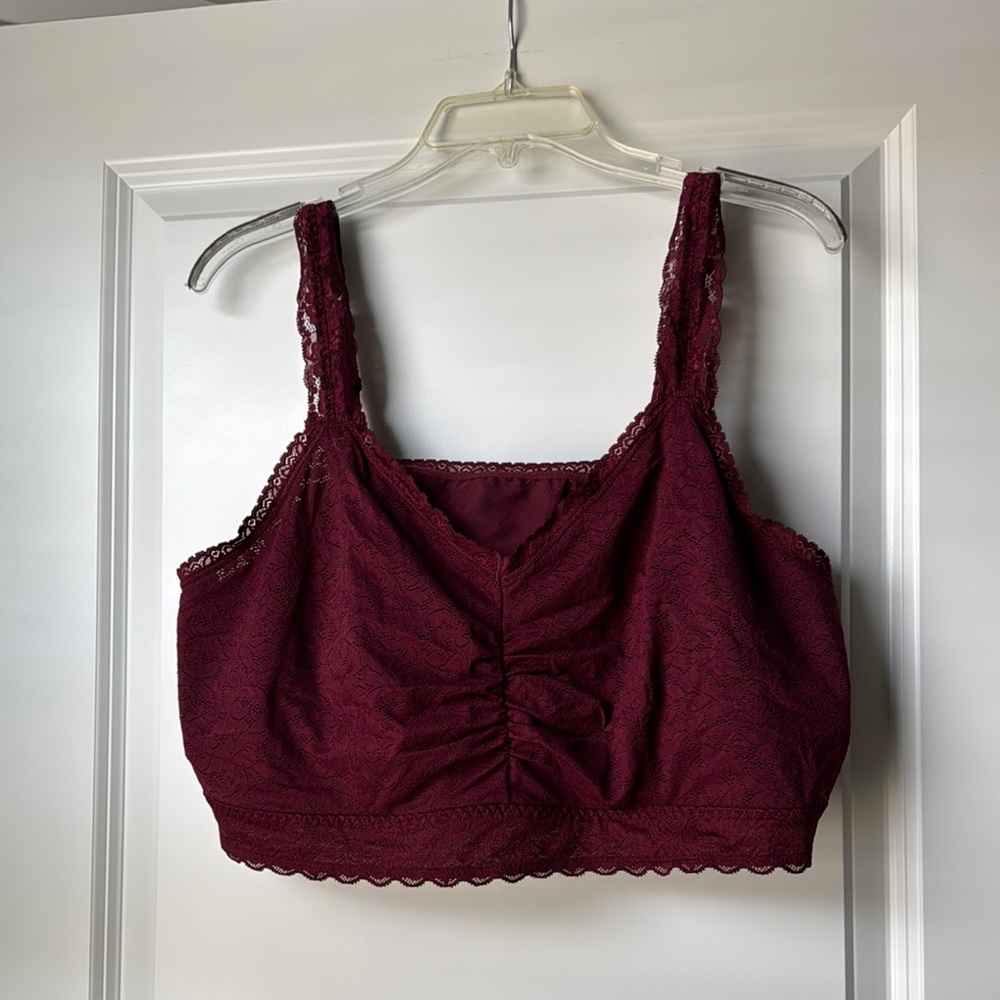 Burgundy Lace Bralette